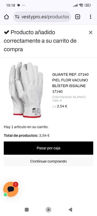 Guantes ISSALINE blancos 