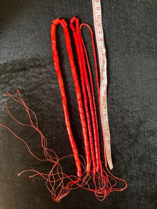 Collar de Coral Rojo - 2x6mm - 5x 7mm- 6x9m