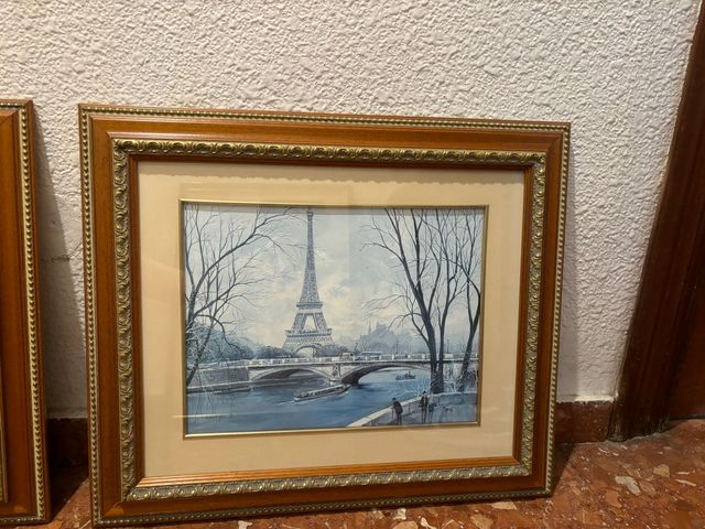 Cuadro París: Arco Triunfo y Torre Eiffel