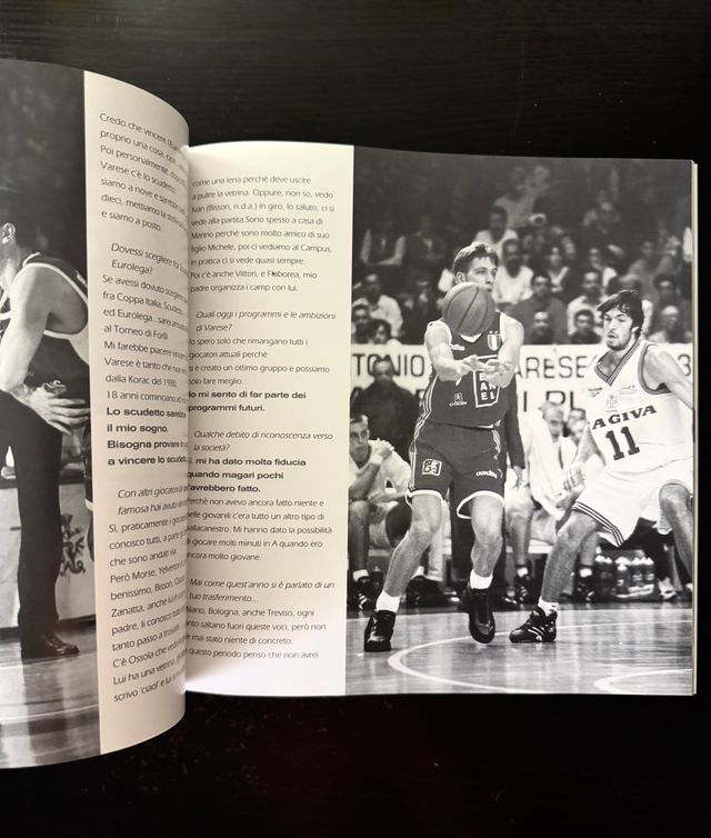 Libro biografia Andrea Meneghin basket Varese