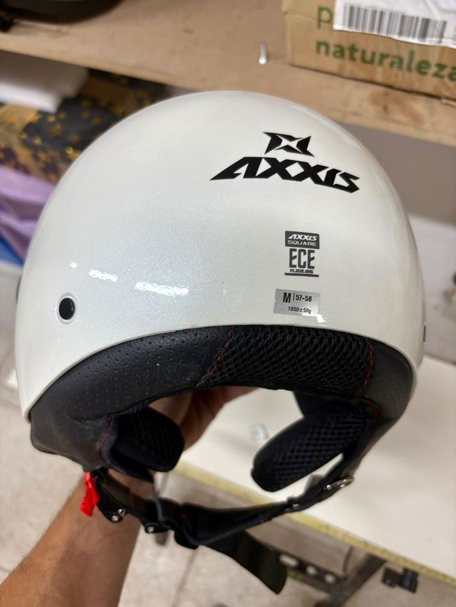 Casco moto AXXS Jet blanco
