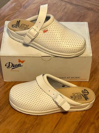 Zuecos Dian blancos mujer - Talla 38