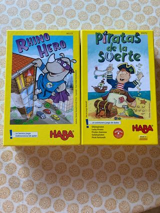 Juegos de mesa Haba: Rhino Hero + Piratas