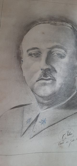 Retrato antiguo General Franco