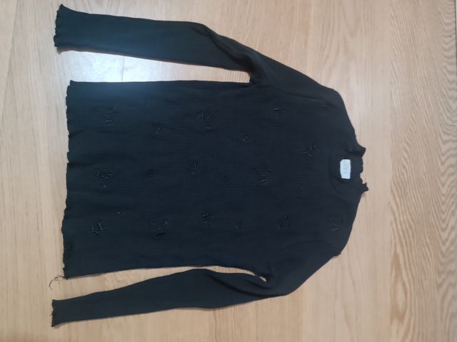Top negro Zara manga larga