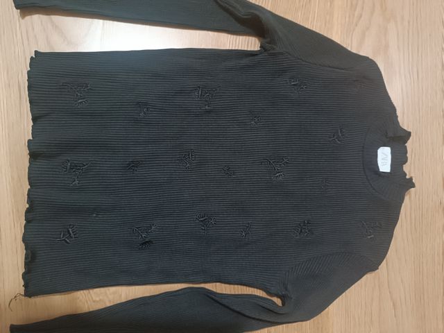 Top negro Zara manga larga