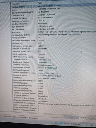 PC sobremesa + teclado + ratón + monitor