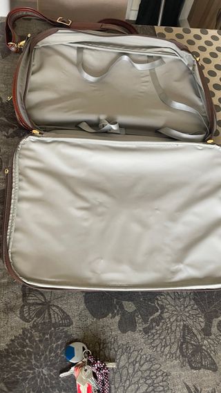 Samsonite - Maleta de viaje beige y marrón