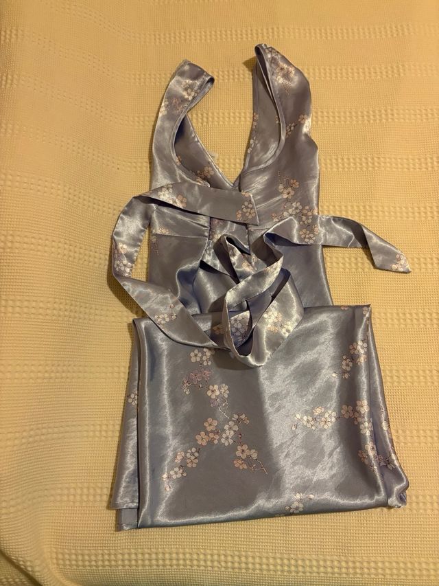 Camicia notte lunga con fiocco 