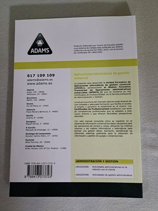 Aplicaciones informáticas de gestión comercial. Unidad formativa 0351