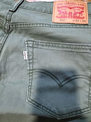 Levi's 511 - Pantalones verde oliva