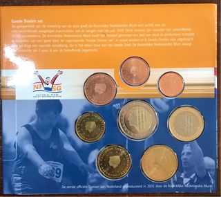 Set Euros Sin Circular Banco Holanda 2001