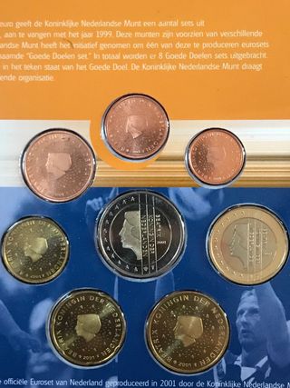 Set Euros Sin Circular Banco Holanda 2001