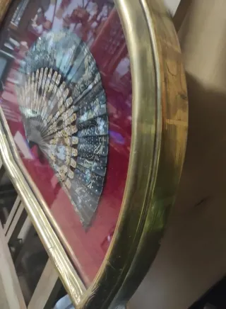 Antigüedades Abaniquera en pan de oro