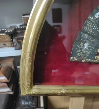 Antigüedades Abaniquera en pan de oro