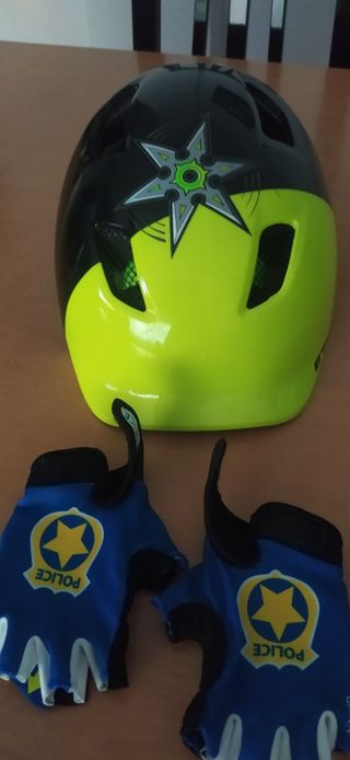 Casco bici niño - Guantes