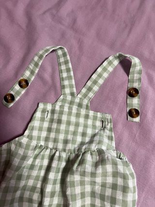 Peto cuadros Vichy Bebé 9-12m