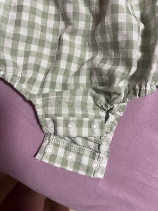 Peto cuadros Vichy Bebé 9-12m