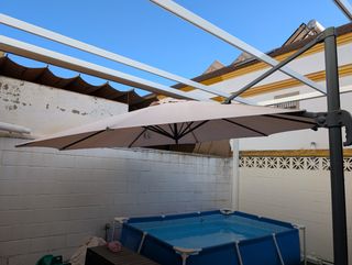 Sombrilla terraza beige grande