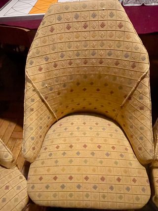 Poltroncine vintage in legno tessuto 