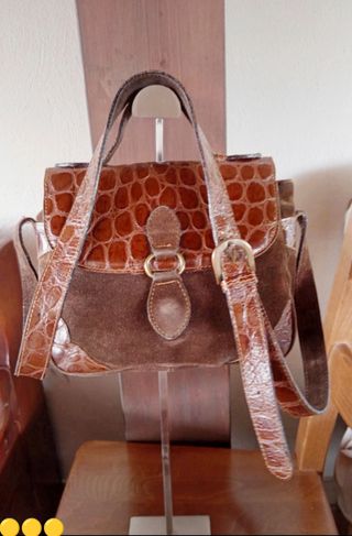 Borsa Vintage Dressing in Pelle e Camoscio 
