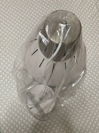 Lámpara techo moderna plata-blanca