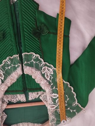 Corpiño fallera verde y zapatos 36