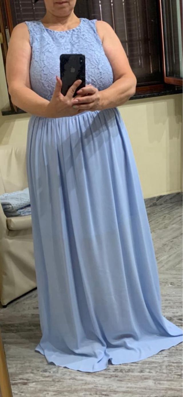 Vestito lungo Sandro Ferrone azzurro