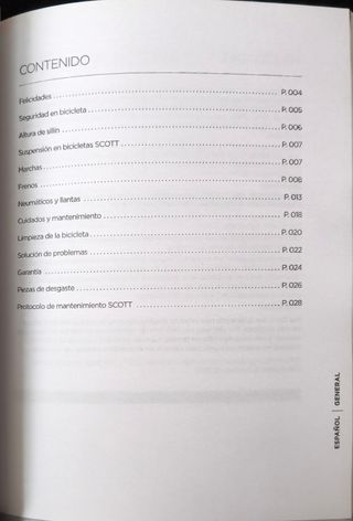 Manual propietario Bicicleta Scott
