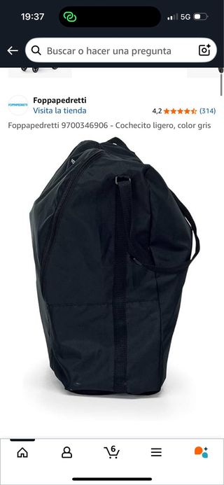 Cochecito Foppapedretti ligero y compacto.