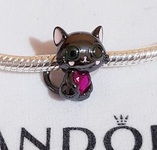 Charm Pandora Gato Negro de plata de ley 