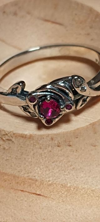 Anillo Pandora Disney plata roja