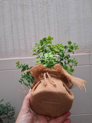 Planta lavanda artificial - maceta yute