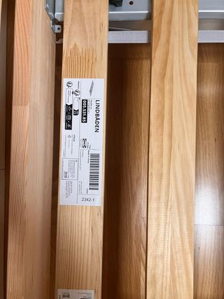 Pack de Cama 140cm + colchón -madera-