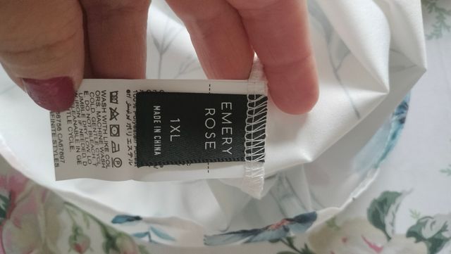 Blusa estiva floreale curvy 1XL