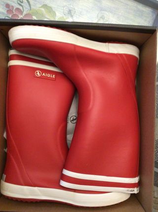 Botas Aigle rojas niño/a 34 el número es un 34