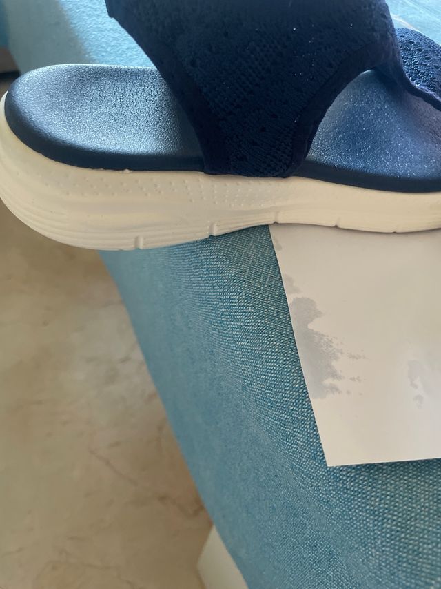 Sandalias azules tejido deportivo