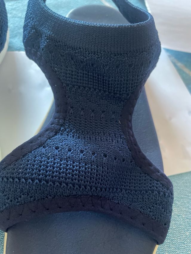 Sandalias azules tejido deportivo