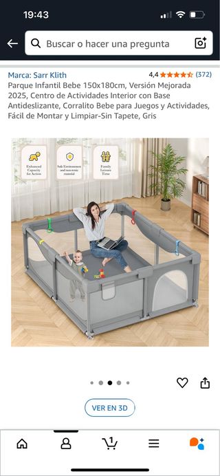 Parque Bebe Sarr Klith 150x180cm