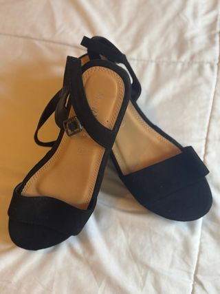 Sandalias plataforma negras 38