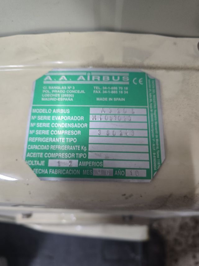 Evaporador y condensador AIR BUS 
