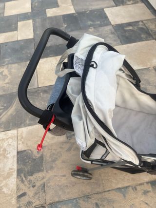 Carrito mascota gris y blanco