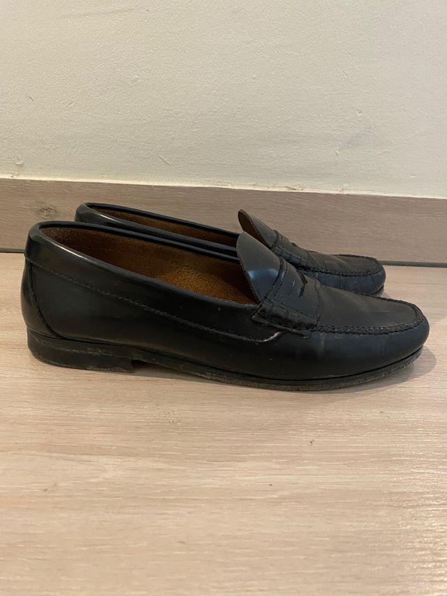Mocasines Tex Piel Auténtica. Azul marino Talla 42