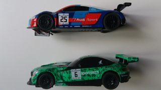 Audi R8 y Mercedes AMG GT3 escala 1:43 scalextric.