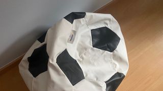 Puff balón fútbol - piel sintética