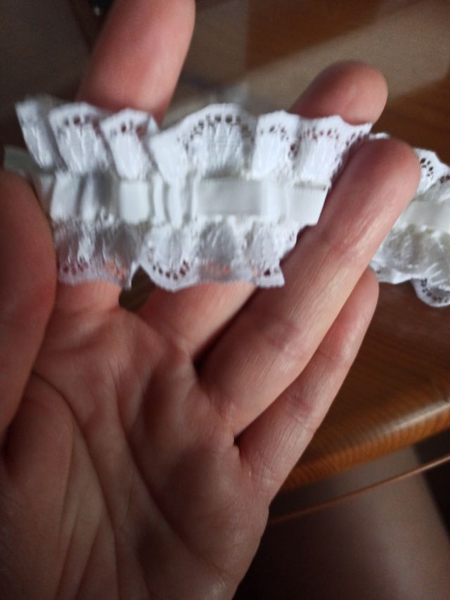 Liga novia encaje blanco