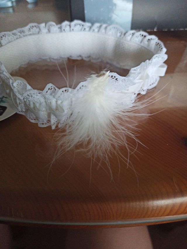 Liga novia encaje blanco