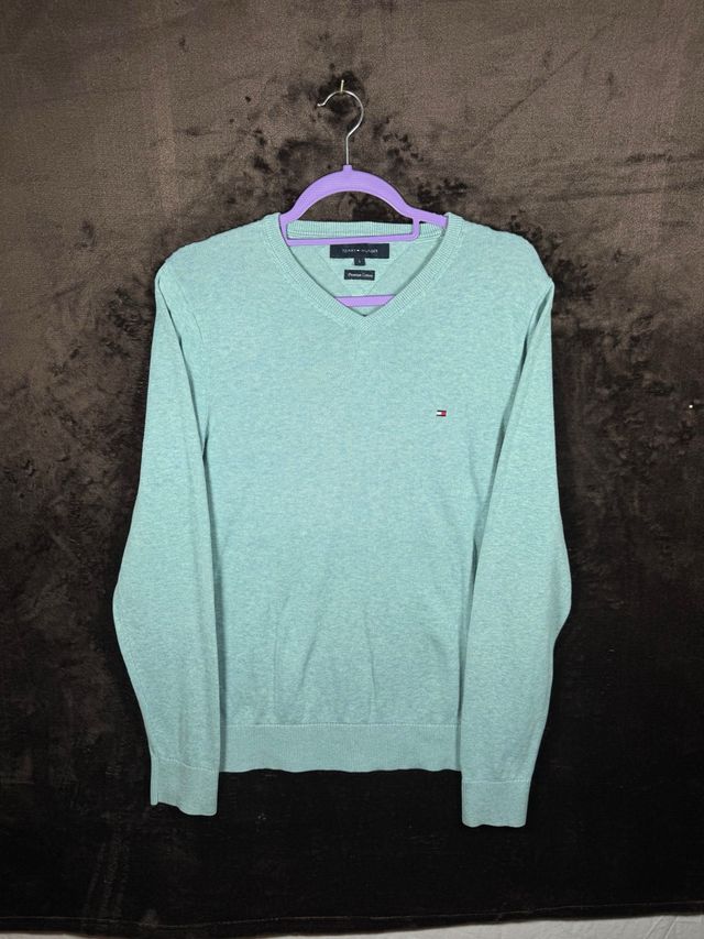 Suéter Tommy Hilfiger verde claro talla S