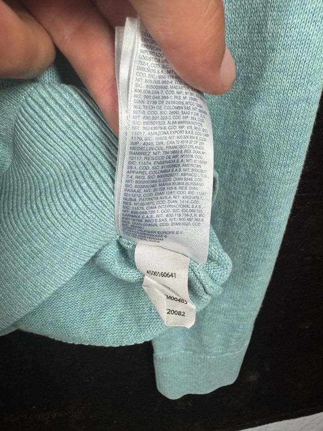 Suéter Tommy Hilfiger verde claro talla S