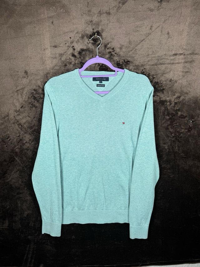 Suéter Tommy Hilfiger verde claro talla S